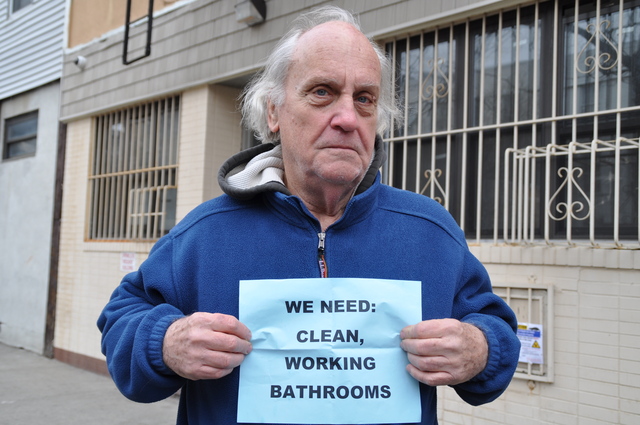 <p>Bill A. (who declined to give his full last name) said the landlord Jay Deutchman has failed to provide tenants with working bathrooms or heat.</p>
