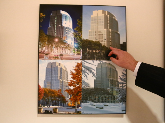 <p>Court Clerk Douglas Palmer shot the courthouse from the outside during all four seasons.</p>
