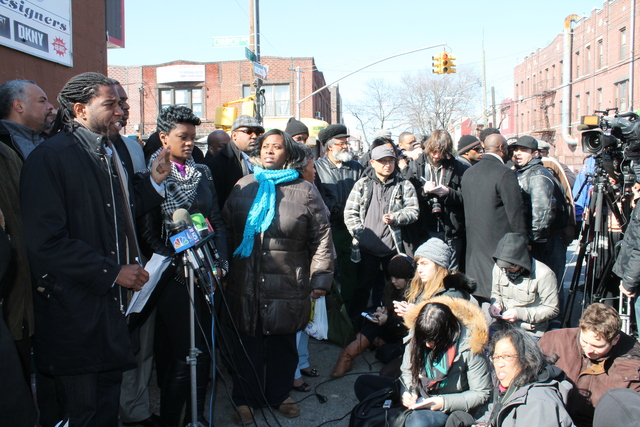 <p>City Councilman Jumaane Williams and anti-stop-and-frisk advocate Jose LaSalle clahed at the press conference in East Flatbush.</p>
