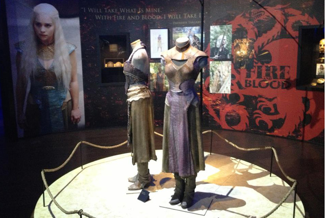 <p>A touring exhibition for the HBO series 'Game of Thrones' comes to Midtown Thursday, March 28, 2013. More than 70 costumes and props from the show, plus a replica of the Iron Throne, will be on display.</p>
