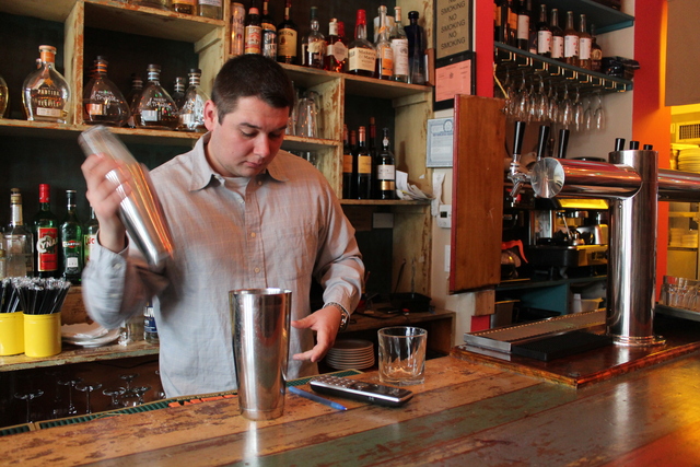 <p>Pachanga Patterson manager Dawid Dabrowicz makes a &ldquo;William Lamport.&rdquo; The Astoria eatery&rsquo;s signature St. Patrick&rsquo;s Day cocktail combines tequila, Jameson Irish Whiskey, lime juice and grapefruit syrup.</p>
