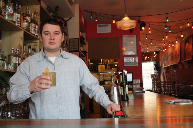 <p>Pachanga Patterson manager Dawid Dabrowicz makes a &ldquo;William Lamport.&rdquo; The Astoria eatery&rsquo;s signature St. Patrick&rsquo;s Day cocktail combines tequila, Jameson Irish Whiskey, lime juice and grapefruit syrup.</p>

