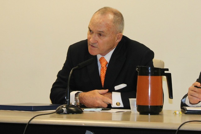 <p>Police Commissioner Ray Kelly got into a heated back-and-forth with City Councilman Jumaane Williams at a City Council budget hearing on March 12, 2013.</p>
