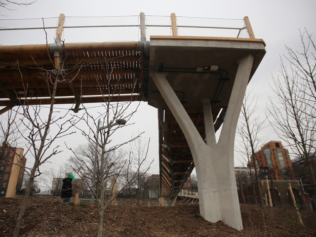 <p>Squibb Bridge is made from black locust wood.</p>
