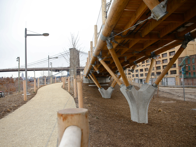 <p>Most of the wood used to build Squibb Bridge came from Pennsylvania and Long Island.</p>
