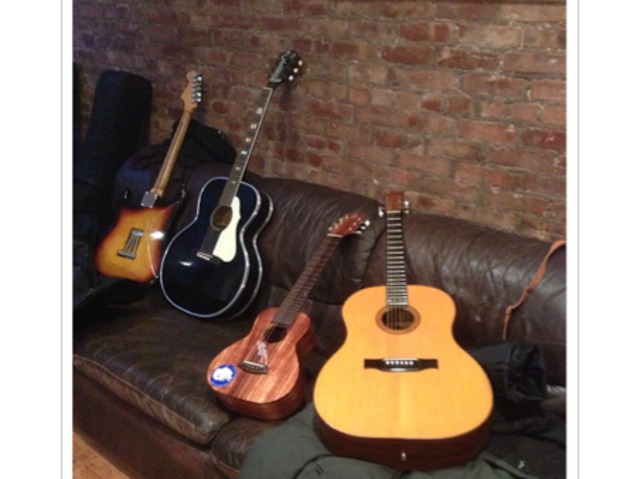 <p>Some of the antique guitars to be sold at TR Crandall Guitars in the East Village when the store and repair shop opens next month.</p>
