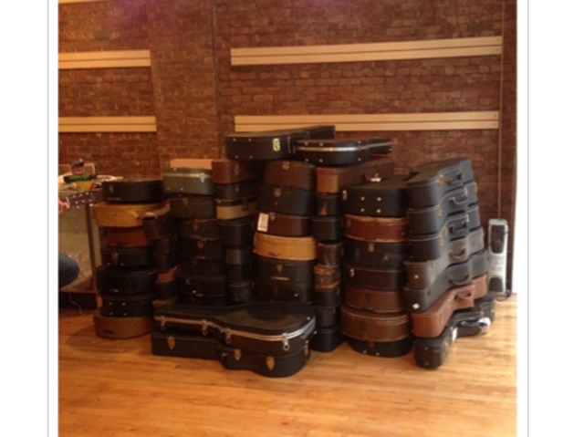 <p>Some of the antique guitars to be sold at TR Crandall Guitars in the East Village when the store and repair shop opens next month.</p>
