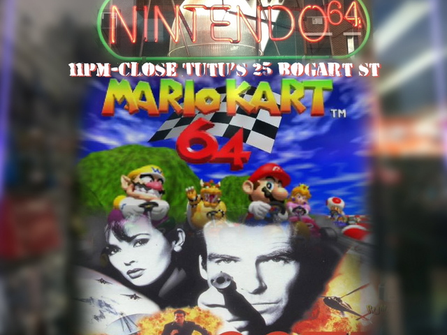 <p>Posters for Tutu's video game night feature photos of Mario Kart and Golden Eye games from the 1990s. "You can come and act like you're in your mom's house and eat burgers and drink and play," said Lucas Walters, who co-owns the bar and restaurant. "You want to order a kale salad? Go ahead."</p>
