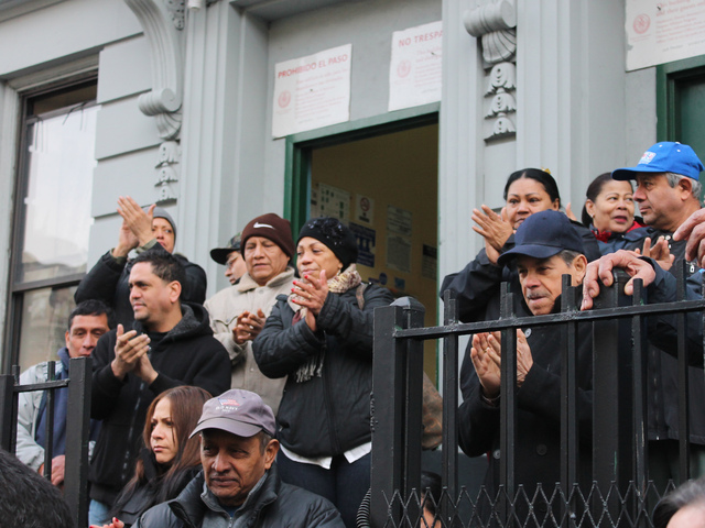 <p>Tenants of the buildings cheered as officials threatened to take Juarez to court.</p>
