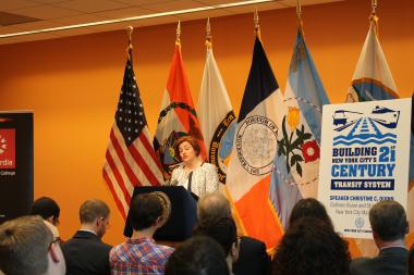 City Council Speaker Christine Quinn wants the city to control the MTA.