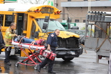 Student Hospitalized After School Bus and Van Crash on Greenpoint Avenue