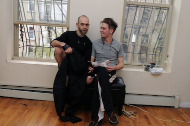 The attackers allegedly shouted homophobic slurs at the pair.