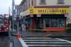 Livery Cab Jumps Curb and Slams into Hollis Bodega