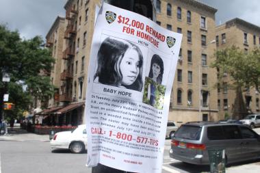 The NYPD is still looking for tips surrounding a child found stuffed inside a cooler in Inwood in 1991.