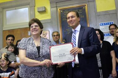 Kids at the popular Queens school scored well above the city and state averages on the exams.