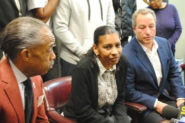 Avonte Oquendo's family attend the National Action Network House of Justice in harlem to appeal for their son, who disappeared fifteen days ago.