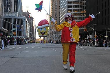 The Thanksgiving Day Parade brought giant balloons down Sixth Avenue, Nov. 28, 2013.