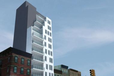 The new residential building will rise on Fourth Avenue and Douglass Street.