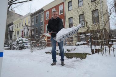 New Yorkers woke up to several inches of snow Friday after the first major storm of the winter.