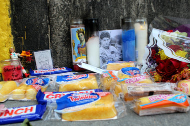 Fans of actor, writer, and director Harold Ramis created a memorial outside the TriBeCa stationhouse that served as the headquarters for the 1984 comedy "Ghostbusters."