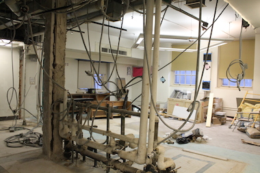 The Department of Education has spent tens of thousands of dollars on a fitness room, black box theater and photography lab at Wadleigh Secondary School for the Performing and Visual Arts , the only arts high school in Harlem. Yet the work remains unfinished months after it was suppossed to be completed. Principal Tyee Chin said that puts his students at a disadvantage as he tries to turn the school around.