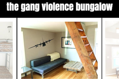The names of the bungalows at The Hostile Hostel are meant to "lighten the vibe."