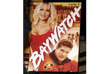 Actress Pamela Anderson and her bulky cleavage were made famous by her role in the TV series Baywatch.