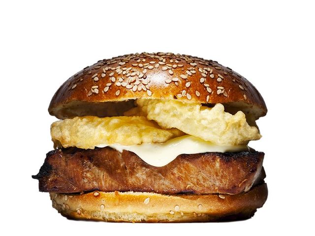 <p>A tuna burger at 5 Napkin Burger.</p>

