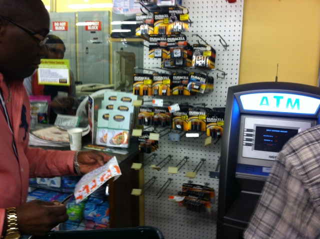 <p>Customers were going through batteries at the Fairway in Brooklyn, on October 27, 2012.</p>
