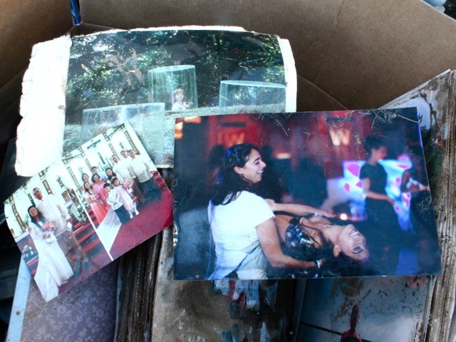 <p>November 6, 2012 - Photographs of family memories were found in the sand and mud in Sea Gate.</p>
