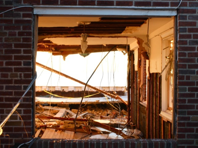 <p>November 6, 2012 - A house was gutted after the storm in Sea Gate.</p>
