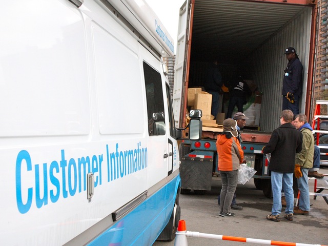 <p>Deliveries to Coney Island after Hurricane Sandy.</p>
