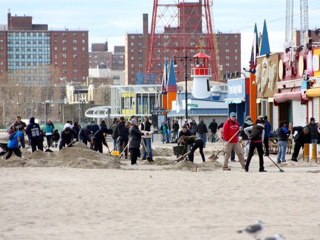 <p>Recovery efforts in Coney Island after Hurricane Sandy.</p>
