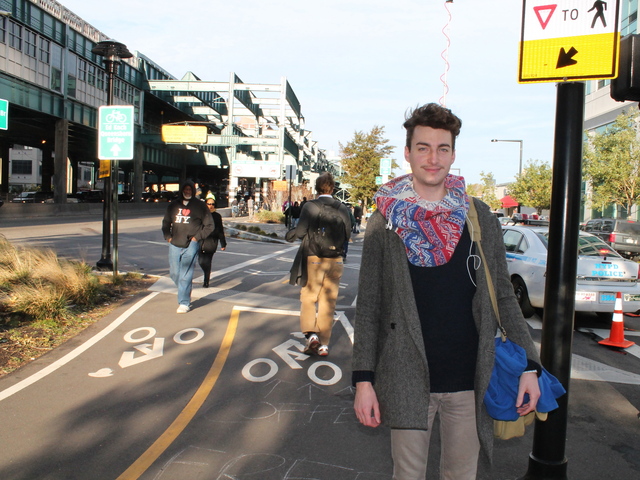 <p>David Tomczak&nbsp; decided to walk to work on November 1, 2012, because of the lines of people waiting to commute via public transportation in the city.</p>
