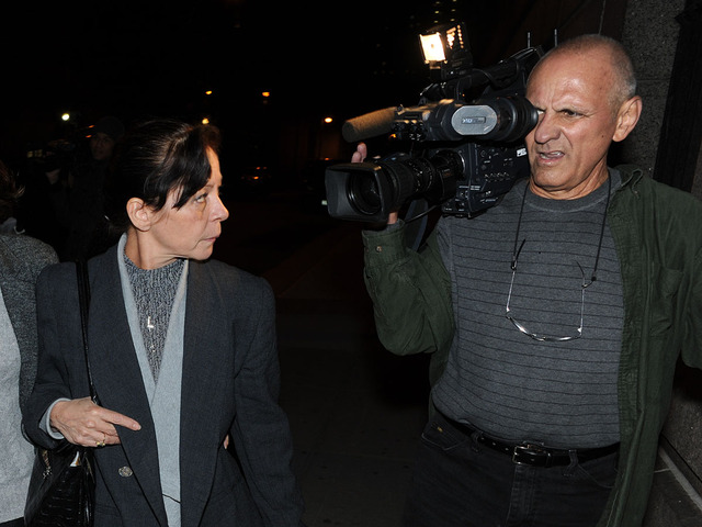 <p>Elizabeth Valle, mother of NYPD cop Gilberto Valle, declined to speak to reporters son's arraignment Oct. 25, 2012.</p>
