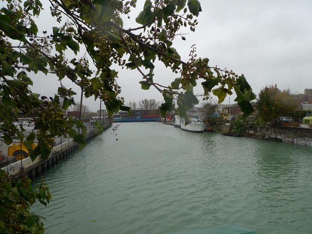 <p>Water levels in the Gowanus Canal rose on Oct. 29, 2012, as Hurricane Sandy took aim at New York City.</p>
