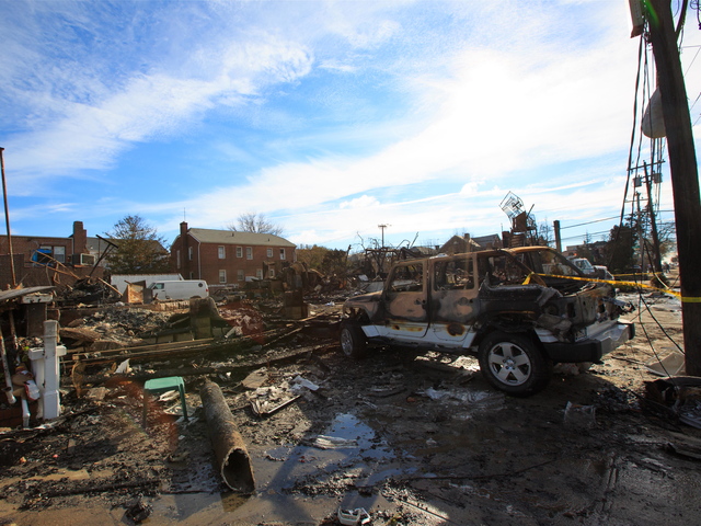 <p>On Nov. 1, 2012, all that remained of the popular Belle Harbor restaurant Harbor Light Pub was rubble after it was destroyed by a fire during Hurricane Sandy.</p>
