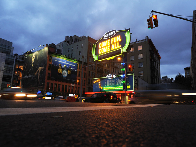 <p>Lights on Houston Street Nov. 2, 2012.</p>
