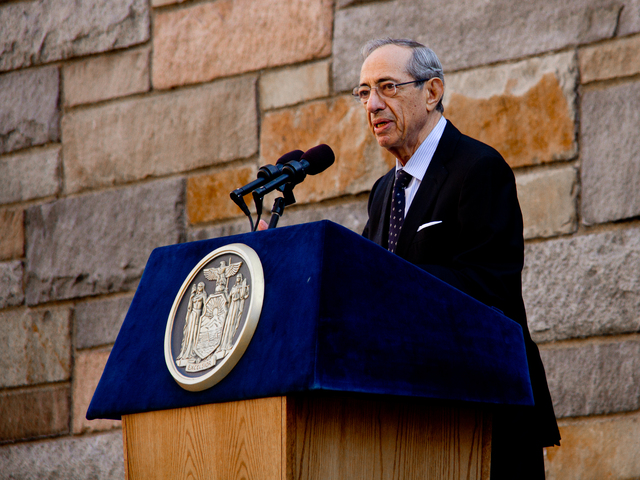 <p>Former&nbsp;Gov. Mario Cuomo speaks Oct. 22, 2012&nbsp;at the ceremony to rename the Brooklyn-Battery Tunnel after the former&nbsp;Gov. Hugh L. Carey.&nbsp;</p>
