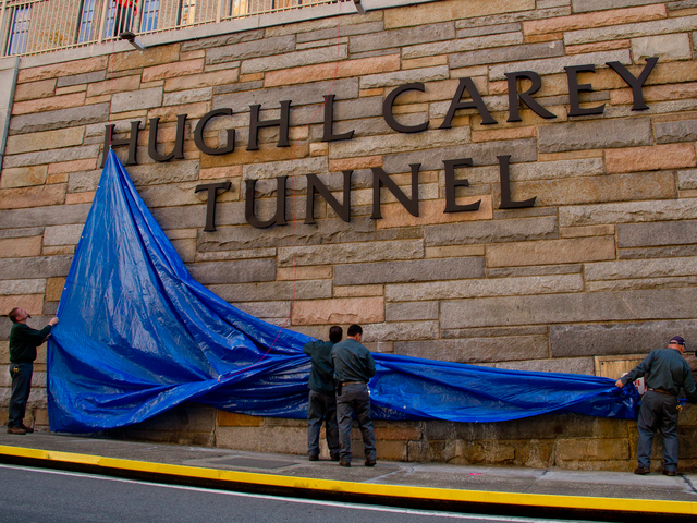 <p>New York politicians and members of the Carey family gathered Oct. 22, 2012 for the ceremony to rename the Brooklyn-Battery Tunnel after former&nbsp;Gov. Hugh L. Carey. &nbsp;</p>
