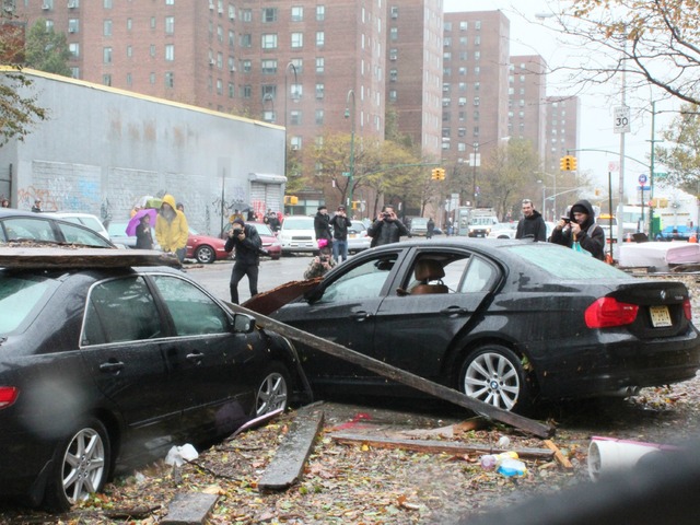 <p>Some of the damage brought on by Hurricane Sandy in the East Village.</p>
