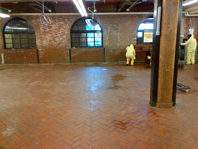 <p>Fairway Market's Red Hook location was inundated with floodwater during Hurricane Sandy. 'Everything was absolutely gutted,' Fairway vice chairman Howard Glickberg told DNAinfo.com New York. 'There was absolutely nothing left in the old store.' The store is slated to reopen March 1.</p>
