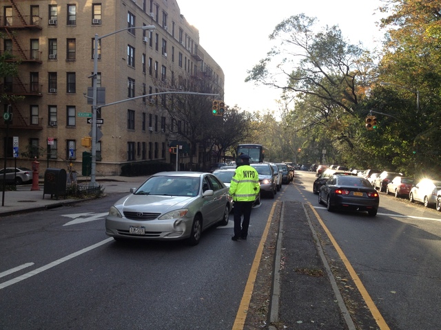 <p>Emergency rules put in place after Hurricane Sandy created a traffic jam in Inwood with lines of cars blocks long on Thursday November 1, 2012.&nbsp;</p>
