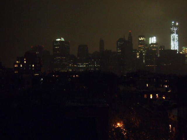 <p>A swath of Manhattan was left in the dark after Hurricane Sandy knocked out power about 8:30 p.m. Monday, Oct. 29, 2012.</p>
