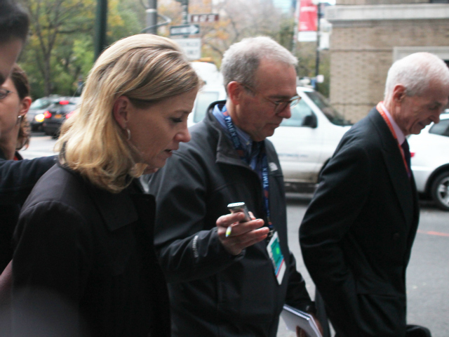 <p>Mary Wittenberg, president of New York Road Runners, announced that the NYC Marathon would be canceled on Friday, Nov. 2, 2012.</p>
