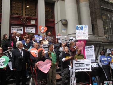Teachers said they plan to fight against the opening of a charter school inside the building.