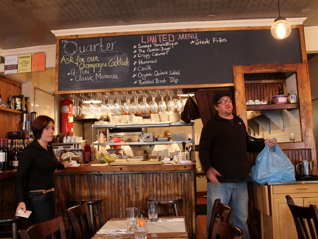 <p>The Quarter reopened Saturday after power was restored to lower Manhattan. The restaurant, which opened just six weeks ago, was reeling from its lost business this week after Hurricane Sandy forced them to close.</p>
