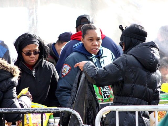 <p>Coney Island residents after Hurricane Sandy</p>
