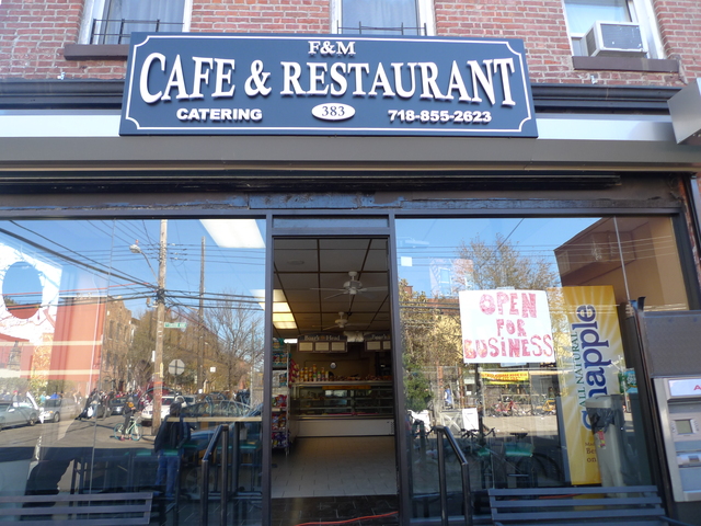 <p>F&M Cafe & Restaurant on Van Brunt Street in Red Hook was open for business following Hurricane Sandy.</p>
