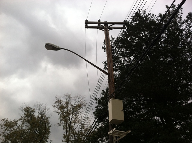 <p>Con Ed workers sandbag a facility ahead of Hurricane Sandy.</p>
